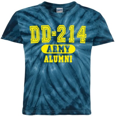 DD-214 US Army Alumni Kids Tie-Dye T-Shirt