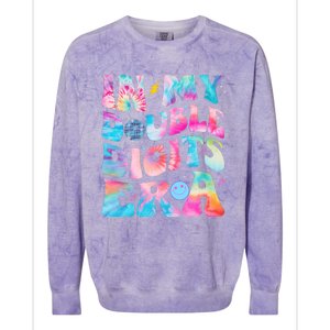 Double Digits 10th Birthday Party Tie Dye Groovy 70's Colorblast Crewneck Sweatshirt