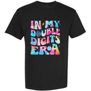 Double Digits 10th Birthday Party Tie Dye Groovy 70's Garment-Dyed Heavyweight T-Shirt