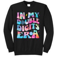 Double Digits 10th Birthday Party Tie Dye Groovy 70's Sweatshirt