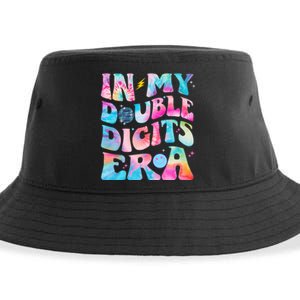 Double Digits 10th Birthday Party Tie Dye Groovy 70's Sustainable Bucket Hat