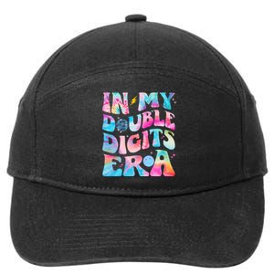 Double Digits 10th Birthday Party Tie Dye Groovy 70's 7-Panel Snapback Hat