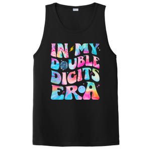 Double Digits 10th Birthday Party Tie Dye Groovy 70's PosiCharge Competitor Tank