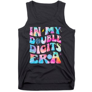 Double Digits 10th Birthday Party Tie Dye Groovy 70's Tank Top