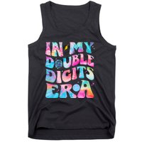 Double Digits 10th Birthday Party Tie Dye Groovy 70's Tank Top