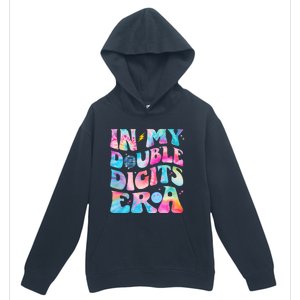 Double Digits 10th Birthday Party Tie Dye Groovy 70's Urban Pullover Hoodie