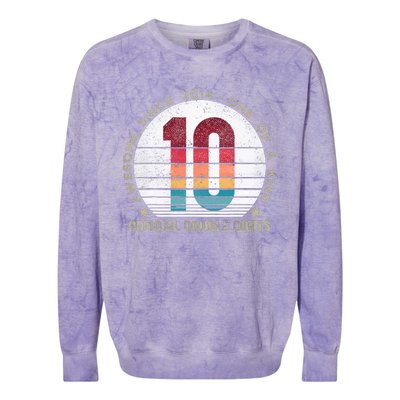 Double Digits 10th Birthday 10 Year Old Gifts Colorblast Crewneck Sweatshirt