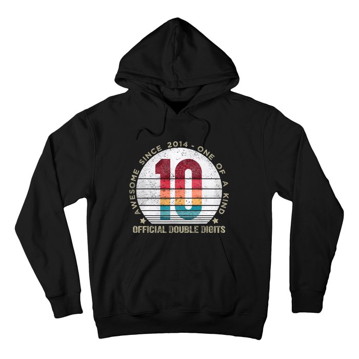 Double Digits 10th Birthday 10 Year Old Gifts Hoodie