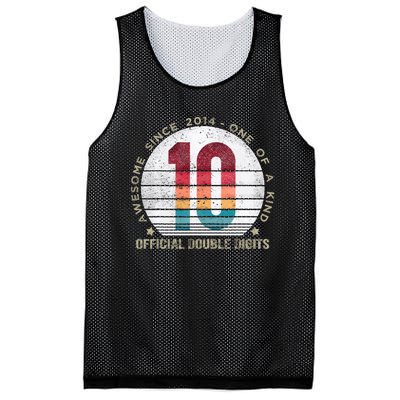 Double Digits 10th Birthday 10 Year Old Gifts Mesh Reversible Basketball Jersey Tank