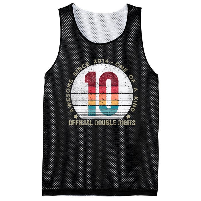 Double Digits 10th Birthday 10 Year Old Gifts Mesh Reversible Basketball Jersey Tank