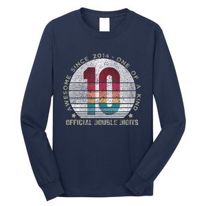 Double Digits 10th Birthday 10 Year Old Gifts Long Sleeve Shirt