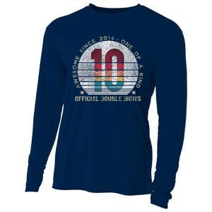 Double Digits 10th Birthday 10 Year Old Gifts Cooling Performance Long Sleeve Crew