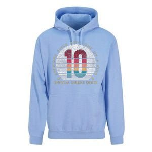 Double Digits 10th Birthday 10 Year Old Gifts Unisex Surf Hoodie