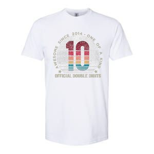 Double Digits 10th Birthday 10 Year Old Gifts Softstyle CVC T-Shirt