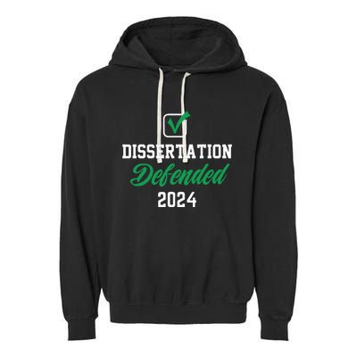 Dissertation Defended 2024 For Phd Edd Doctorate Graduation Garment-Dyed Fleece Hoodie