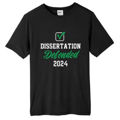 Dissertation Defended 2024 For Phd Edd Doctorate Graduation Tall Fusion ChromaSoft Performance T-Shirt