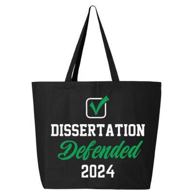 Dissertation Defended 2024 For Phd Edd Doctorate Graduation 25L Jumbo Tote