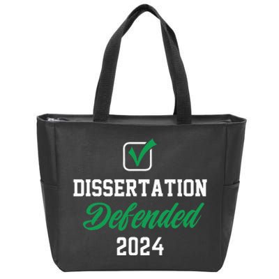 Dissertation Defended 2024 For Phd Edd Doctorate Graduation Zip Tote Bag