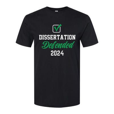 Dissertation Defended 2024 For Phd Edd Doctorate Graduation Softstyle CVC T-Shirt