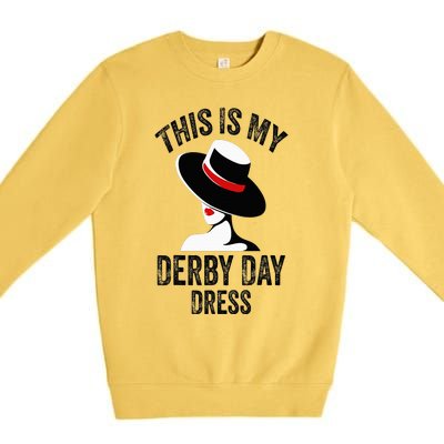 Derby Day 2024 Women This Is My Derby Day Dress Premium Crewneck Sweatshirt