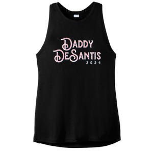 Daddy Desantis 2024 Retro Make America Florida Election Funny Gift Ladies PosiCharge Tri-Blend Wicking Tank