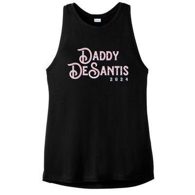 Daddy Desantis 2024 Retro Make America Florida Election Funny Gift Ladies PosiCharge Tri-Blend Wicking Tank