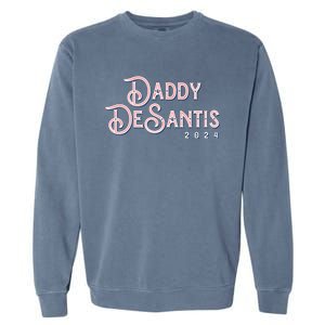 Daddy Desantis 2024 Retro Make America Florida Election Funny Gift Garment-Dyed Sweatshirt