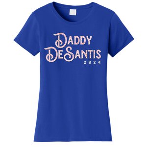 Daddy Desantis 2024 Retro Make America Florida Election Funny Gift Women's T-Shirt