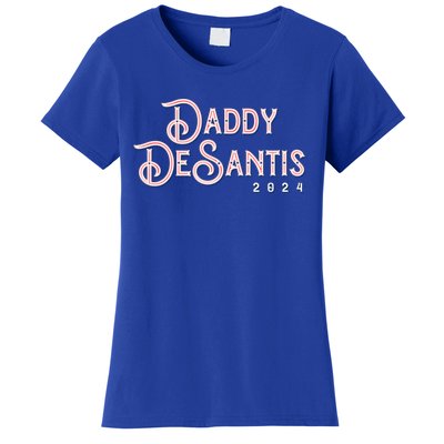 Daddy Desantis 2024 Retro Make America Florida Election Funny Gift Women's T-Shirt