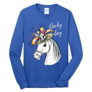 Derby Day 2024 Fascinator Hat Horse Tall Long Sleeve T-Shirt