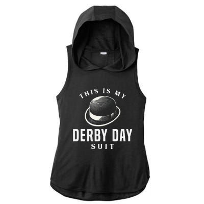 Derby Day 2024 Funny Horse Racing This Is My Derby Day Suit Ladies PosiCharge Tri-Blend Wicking Draft Hoodie Tank