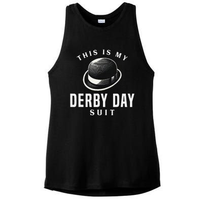 Derby Day 2024 Funny Horse Racing This Is My Derby Day Suit Ladies PosiCharge Tri-Blend Wicking Tank