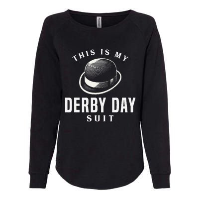 Derby Day 2024 Funny Horse Racing This Is My Derby Day Suit Womens California Wash Sweatshirt