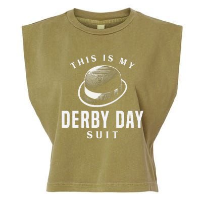 Derby Day 2024 Funny Horse Racing This Is My Derby Day Suit Garment-Dyed Women's Muscle Tee