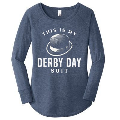 Derby Day 2024 Funny Horse Racing This Is My Derby Day Suit Women's Perfect Tri Tunic Long Sleeve Shirt