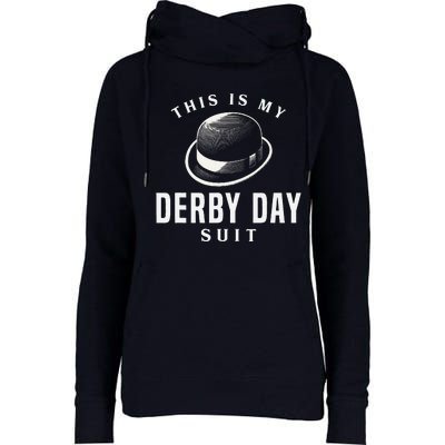 Derby Day 2024 Funny Horse Racing This Is My Derby Day Suit Womens Funnel Neck Pullover Hood