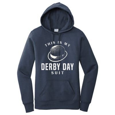 Derby Day 2024 Funny Horse Racing This Is My Derby Day Suit Women's Pullover Hoodie