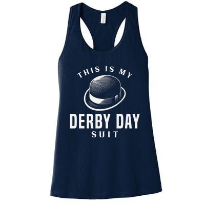 Derby Day 2024 Funny Horse Racing This Is My Derby Day Suit Women's Racerback Tank