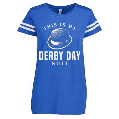 Derby Day 2024 Funny Horse Racing This Is My Derby Day Suit Enza Ladies Jersey Football T-Shirt