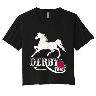 Derby Day 2023 Derby Kentucky Horse Derby Dress Derby Suit Women's Crop Top Tee