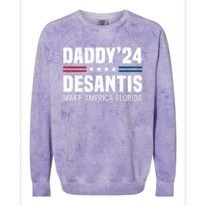 Daddy DeSantis 2024 Make America Florida Colorblast Crewneck Sweatshirt