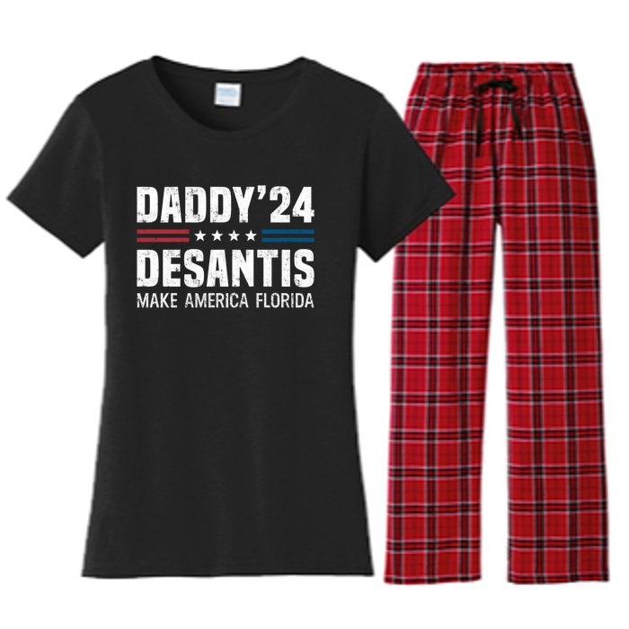 Daddy DeSantis 2024 Make America Florida Women's Flannel Pajama Set