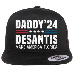 Daddy DeSantis 2024 Make America Florida Flat Bill Trucker Hat