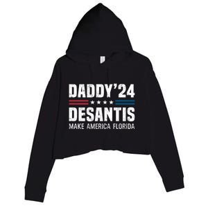 Daddy DeSantis 2024 Make America Florida Crop Fleece Hoodie