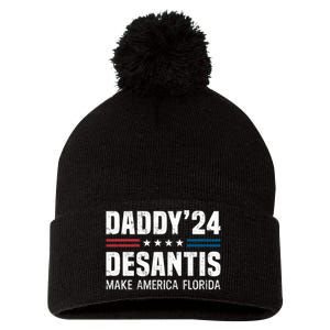 Daddy DeSantis 2024 Make America Florida Pom Pom 12in Knit Beanie