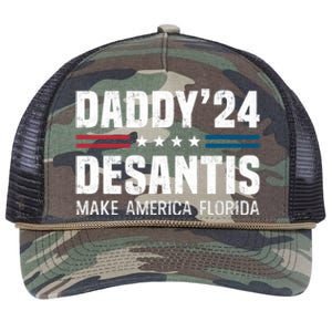 Daddy DeSantis 2024 Make America Florida Retro Rope Trucker Hat Cap