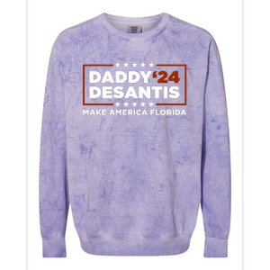 Daddy DeSantis 2024 Make America Florida Colorblast Crewneck Sweatshirt