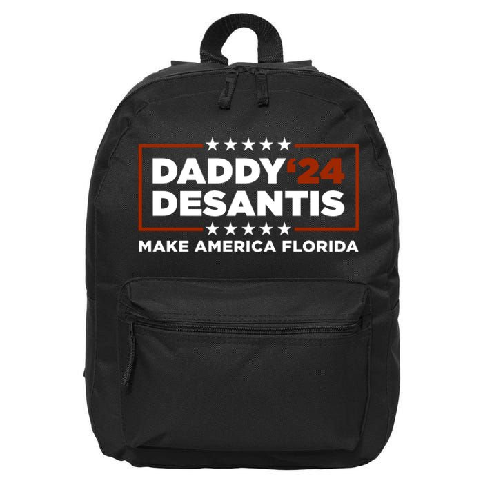 Daddy DeSantis 2024 Make America Florida 16 in Basic Backpack