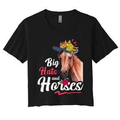 Derby Day 2023 Derby Kentucky Horse Derby Dress Women's Crop Top Tee