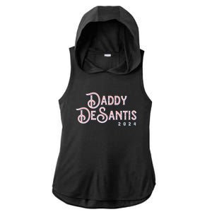 Daddy Desantis 2024 Retro Make America Florida Election Cute Gift Ladies PosiCharge Tri-Blend Wicking Draft Hoodie Tank